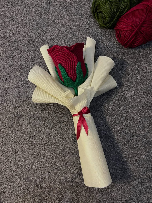 Handmade Crochet Rose Bouquet