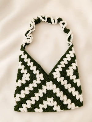 Handmade Crochet Floral Bag